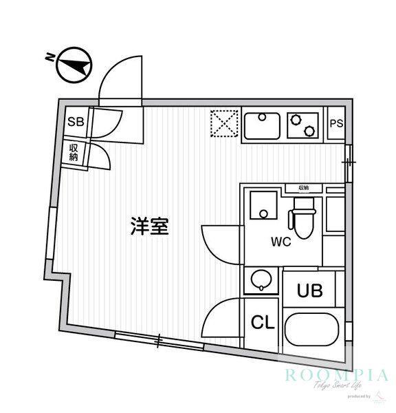 FARE恵比寿(ワンルーム/1階)の間取り写真