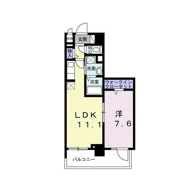 スアヴィス三ノ輪 部屋番号502(1LDK/5階)の間取り写真