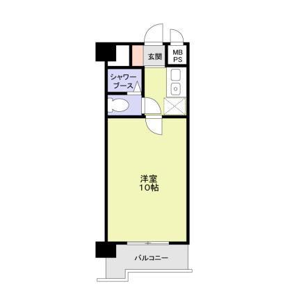 スミノ藤沢(1K/6階)の間取り写真