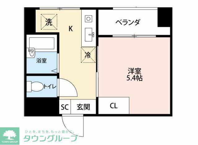 マイナビSTAY新宿(1K/4階)の間取り写真