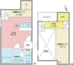 STELLA(ワンルーム/1階)の間取り写真