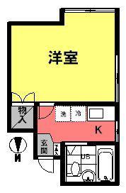 はいむササキ(1K/1階)の間取り写真
