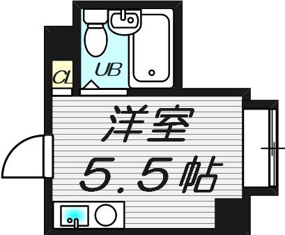 ジオナ本田(ワンルーム/10階)の間取り写真