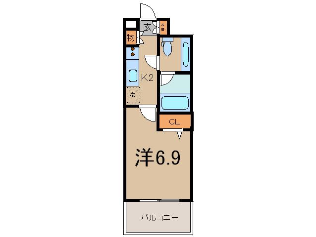 MFPRコート蒲田(1K/4階)の間取り写真