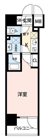 アビタ住吉(1K/9階)の間取り写真
