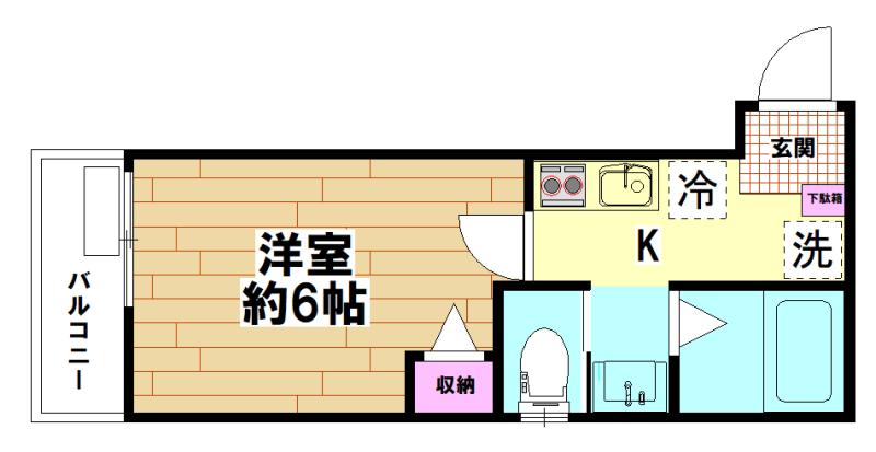 G.LIENV(1K/3階)の間取り写真
