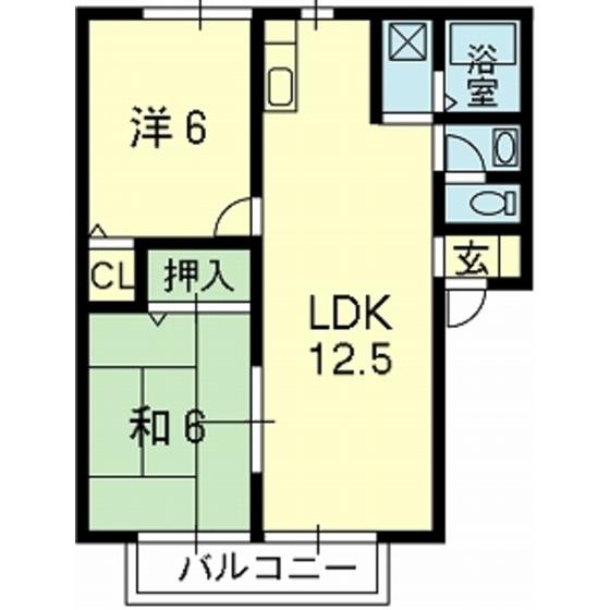 メゾンコスモス(2LDK/2階)の間取り写真