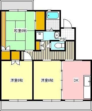 サンシャイン(3DK/1階)の間取り写真
