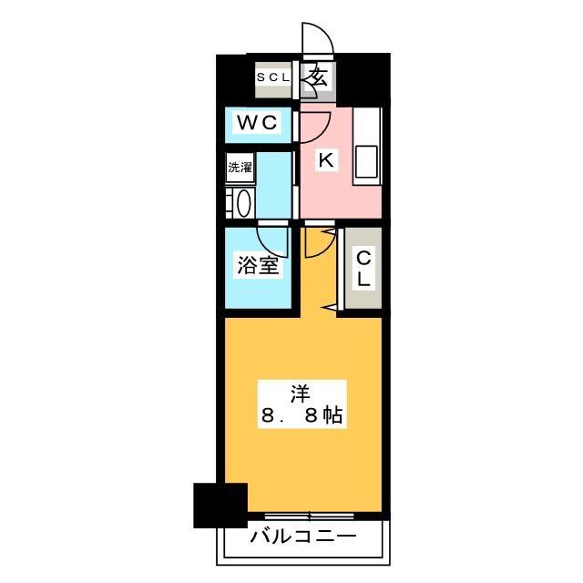 RITZ-KANO(1K/2階)の間取り写真