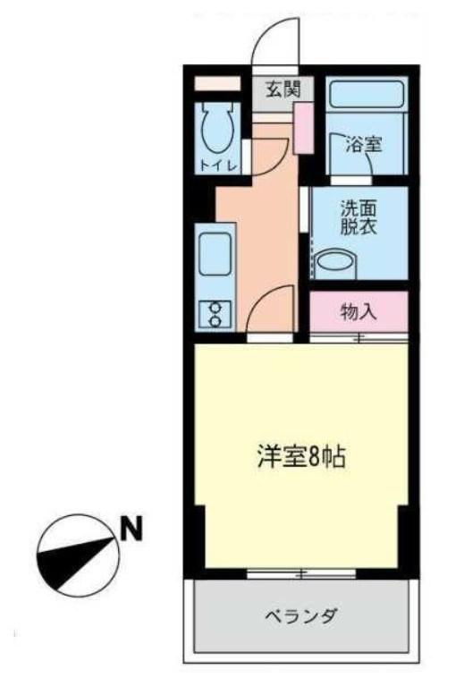 K&Aビル(1K/1階)の間取り写真