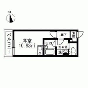 ビレッタ葛西(ワンルーム/1階)の間取り写真