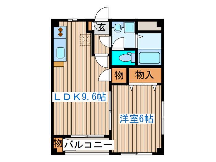 コンアモールII(1LDK/1階)の間取り写真
