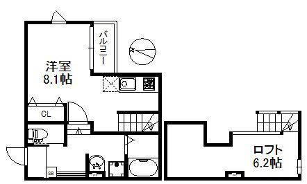 STYLE 小戸(ワンルーム/2階)の間取り写真