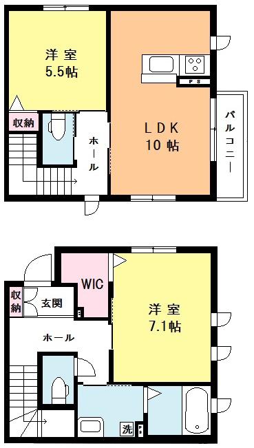 ボヌ-ル(2LDK/1階)の間取り写真