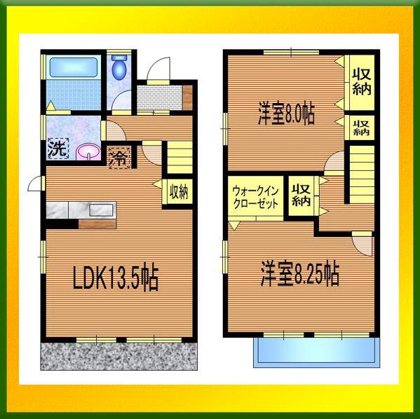 花水木D(2LDK/1階)の間取り写真