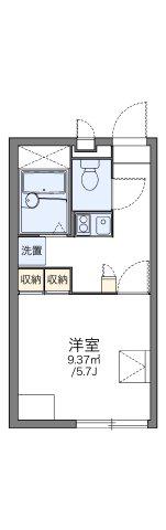 レオパレスOASIS(1K/1階)の間取り写真