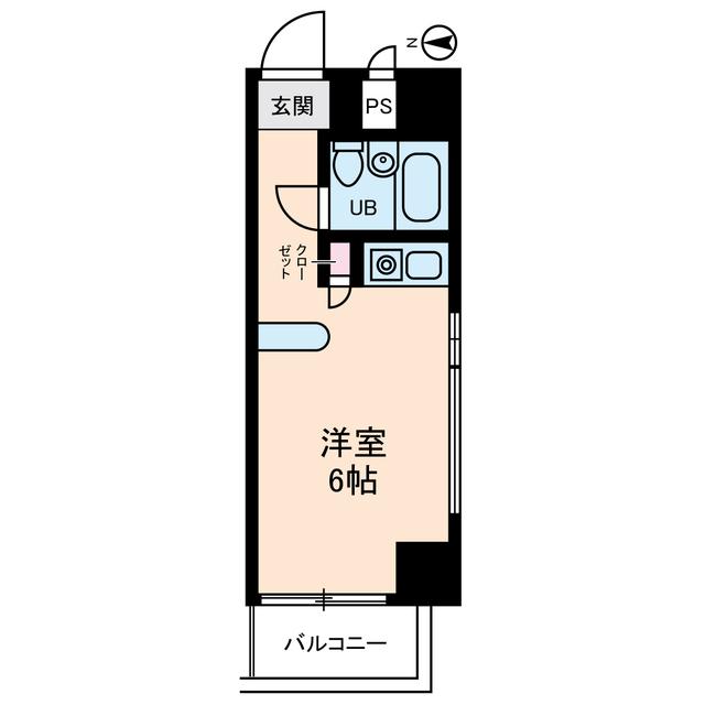 インディビレッジ(ワンルーム/9階)の間取り写真