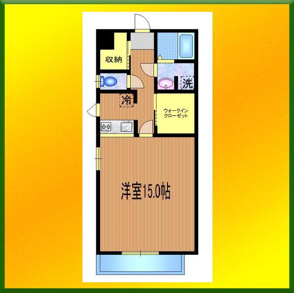 カリーノ玉川上水(1K/3階)の間取り写真