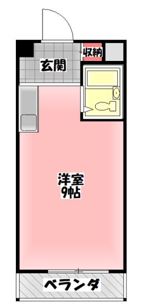 レナジア寺方(ワンルーム/2階)の間取り写真