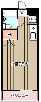 メゾン傘松(ワンルーム/1階)の間取り写真