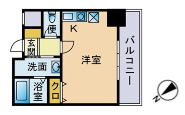 アーバンシティオ愛宕(ワンルーム/10階)の間取り写真