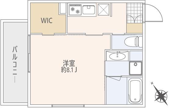 GRANDUO下北沢VIII(1K/3階)の間取り写真