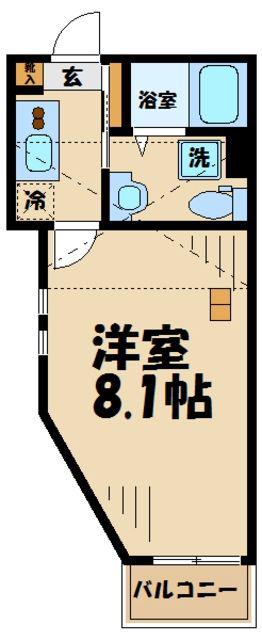 リヴィエールII(1K/2階)の間取り写真