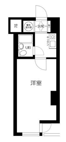ノア道玄坂(1K/1階)の間取り写真
