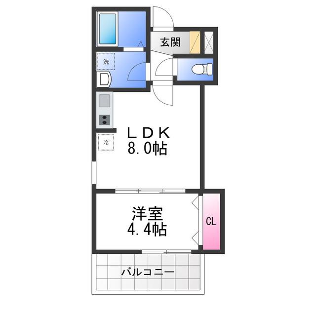 ジーメゾン和泉セレーノ(1LDK/1階)の間取り写真