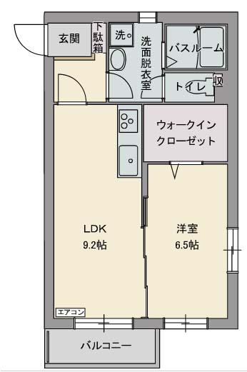 ソブリンハウス(1LDK/1階)の間取り写真