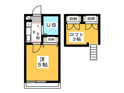 コーポ・エトワール(1K/1階)の間取り写真