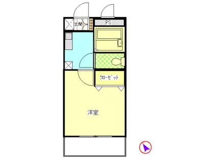 リトルズきたさかえ(1K/4階)の間取り写真