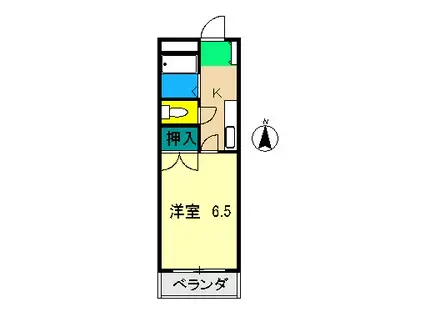 ピュア高須II(1K/3階)の間取り写真