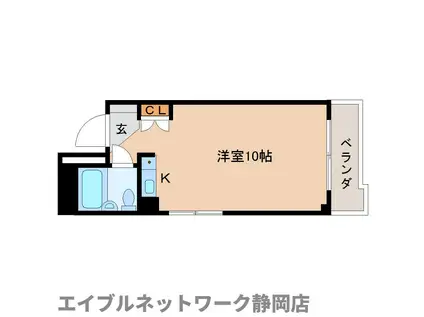 フルカワ第ニビル(ワンルーム/3階)の間取り写真
