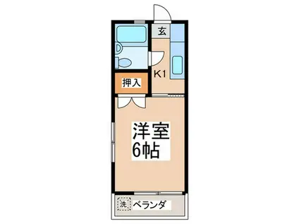 メゾン富士(1K/1階)の間取り写真