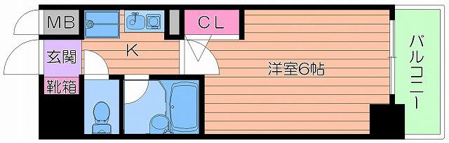 エスリード大阪城北(1K/3階)の間取り写真