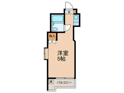 トップ成城学園第2(ワンルーム/4階)の間取り写真