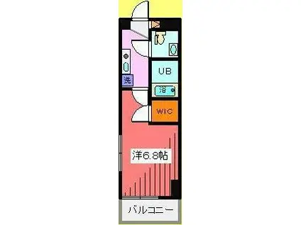 アクシーズタワー川口並木(1K/10階)の間取り写真