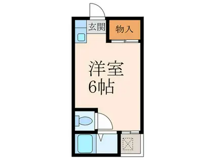恵比寿セントラル(ワンルーム/2階)の間取り写真