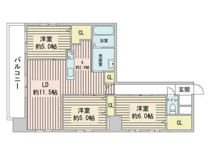 モルティーニ表参道(3LDK/6階)の間取り写真