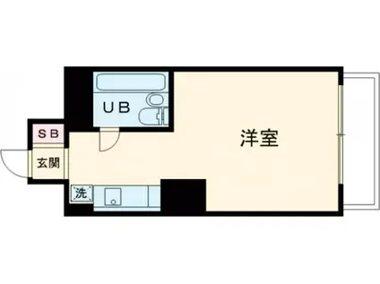 ドリーム赤塚(ワンルーム/4階)の間取り写真