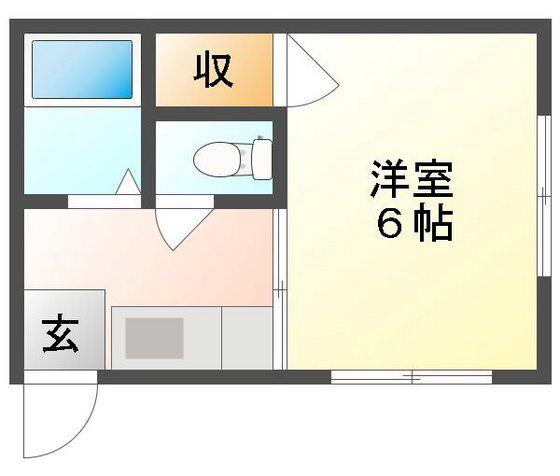 メゾン旭(1K/1階)の間取り写真