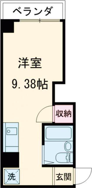 岩清尾マンション(ワンルーム/2階)の間取り写真