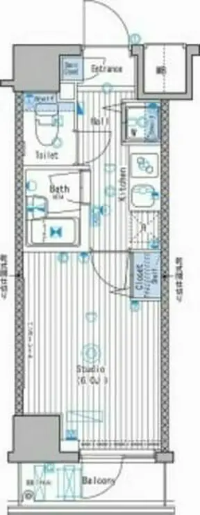 ガーラ・ステーション新宿牛込柳町 4階階 間取り