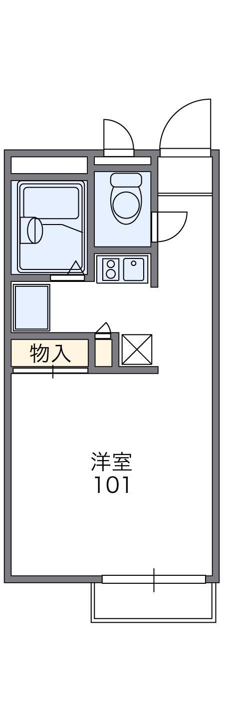 レオパレスK.S.K(1K/2階)の間取り写真