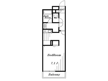 リブリ・CLOVER(1K/1階)の間取り写真