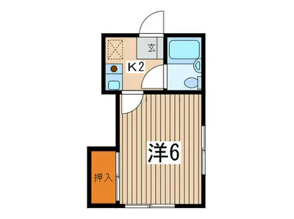 メゾンブランシュ(1K/1階)の間取り写真