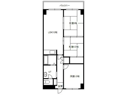ドミ16中島公園(3LDK/4階)の間取り写真