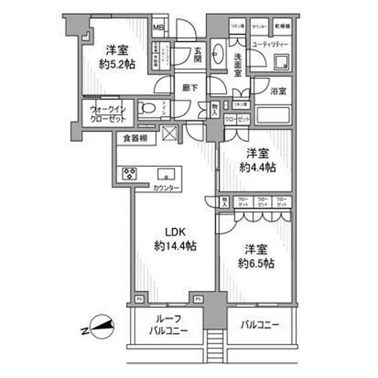 ブランズ牛込柳町 6階階 間取り