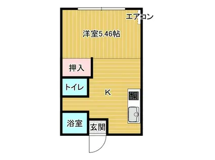 NOAパレスII(1K/1階)の間取り写真